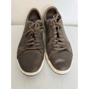 Cole Haan Grandpro Tennis Sneaker Lace Up Low TopLeather Shoe 8M Ironstone Gray